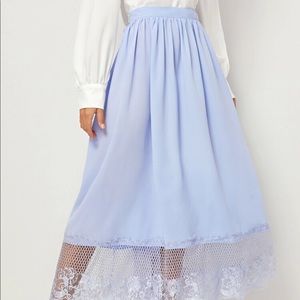 SHEIN Lace Hem Skirt